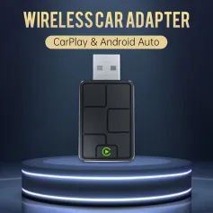 Babaolong 2-in-1 Wired To Wireless Carplay Adapter Android Auto Adapter Plug Car Machine Interconnection Converter