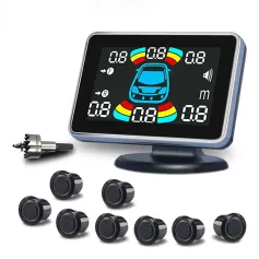 Car Reverse Parking Radar With 8 Parking Sensors Electronics Rear Automatic Detector Reverse Assist Kit Buzzer Car Reversing Radar Does Not Falsely Report Voice Buzzer Horn Alarm Front And Rear Parking