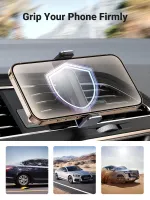 UGREEN Car Phone Mount Holder for Navigation Car Vent Phone Mount Air Vent Clip Holder Car Mount Phone Holder Compatible with iPhone 16 15 14 13 12 Pro Max Mini Plus iPhone 11 SE XS XR 8 7 6 6S