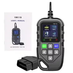 جهاز YM119 OBDII لتشخيص أعطال السيارات، قارئ أكواد OBD2 بشاشة TFT ملونة مقاس 1.8 بوصة