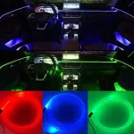 3/5M Car Interior Decoration Light 7 Color Changing Car Atmosphere Flexible LED Light Strip USB Powered for Most of Cars