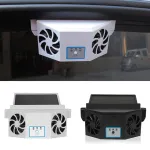 Solar-Powered Car Ventilation Fan Air Circulation Fan Solar Charging Ventilation Fan Auto Cooling Fan Air Exhaust Radiator for Vehicle Truck SUV