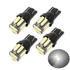 4 Pack 10-7020 SMD Car Clearance Bulbs T10 LED 194 168 Wedge Replacement Reverse Dashboard Light Bulbs License Plate Light