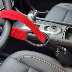 Araba Direksiyon Simidi Çelik Kilidi Emniyet Kemeri Hırsızlık Önleyici Kilit 2 Anahtarlı Hırsızlık Önleyici Cihaz Kolay Kurulum Çoğu Araba SUV'a Uyar
