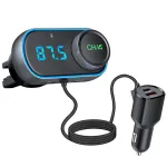 T78 Air Outlet Car bluetooth V5.0 FM Transmitter 30W PD + QC3.0 Fast Charger Hi-fi Music Player Hands-free Calls U Disk AUX Bass 7 Colors Backlit Light