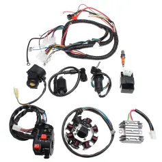 Electric Wiring Harness Wire Loom CDI Motor Stator Full Set For ATV QUAD 150/200/250CC