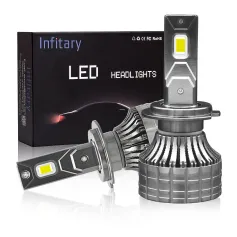 Car LED Headlamps H7 H4 110W 7600LM 6500K White Car Bulbs Lamp WaterProof IP68