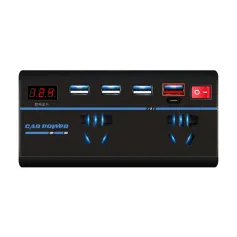 Car Inverter & Charger 12V to 110V/220V Power Converter with Digital Display Car Inverter Charger 12V24V To 110V220V Power Converter Type-C Mobile Phone Fast Charging