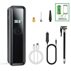 4000mAh 150PSI 15Cylinder Wireless Car Air Compressor& Power Bank Air Pump Tyre Inflator Inflatable Pump For Car Motorcycle