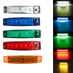 1 PCS 6LED 12V Front Side Marker Amber Signal Lights Position Lamp For Car Truck Trailer