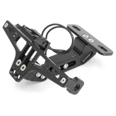 12V CNC Motorcycle Alloy License Number Plate Holder Bracket LED Lights Universal
