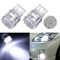 2PCS T20 LED গাড়ির বাল্ব 9LED সিগন্যাল টেইল রিভার্স ব্রেক লাইট বাল্ব 36LM টার্ন সিগন্যাল টেইল লাইট 12V রিভার্স লাইট ব্রেক লাইট বাল্ব