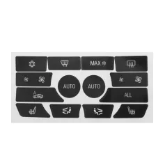 Dash klimato kontrolės automobilio stereo skydelio mygtukų taisymo lipdukų rinkinys, skirtas BMW 5 serijai 09-15