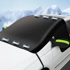 Magnetic Car Front Windshield Snow Cover Snow Shield Winter Car Snow Cover Magnet Thickened Oxford Cloth Snow Shield Front Windshield Snow Shield