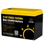 Gokwh 12V 200Ah BT + SOC Mini Car Bluetooth Energy Storage Box Battery Built-in Smart APP & LCD Energy IP65 Protection Level