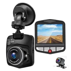 Câmera de painel automotiva HD 1080P com cartão de memória de 32 GB, gravação em loop de visão noturna, gravador de câmera de painel, DVR para carro, câmera de visão traseira, câmera veicular de espelho, gravador