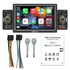 1 Din 5 Polegadas Carro Mp5 Player Rádio Cartão de Carro Bluetooth Amplificador Reverso Sem Fio Carplay Som de Carro Áudio de Carro DVD Player