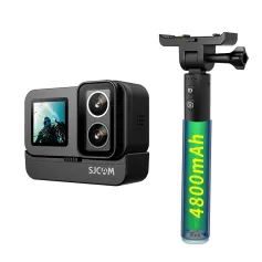 SJCAM SJ20 এক্সটেন্ডেড ব্যাটারি লাইফ ভার্সন 4K HD ডুয়াল লেন্স অ্যাকশন ক্যামেরা নাইট ভিশন স্পোর্টস ক্যামেরা প্যানোরামিক অ্যান্টি-শেক ক্যামেরা আউটডোর মোটরসাইকেল রেকর্ডার