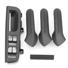 5pcs Black Interio Door Grab Handle Cover Switch Bezel Set for VW Jetta Golf Bora MK4