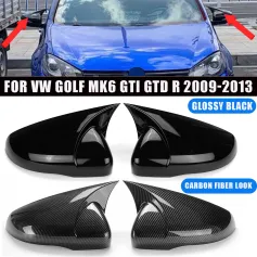 Par Backspegelkåpa Direktmontering Vänster & Höger För VW Golf MK6 GTI GTD R 2009-2013