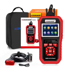 Konnwei KW851 Car Diagnostic Tool Auto Oil Service Light Reset 2.8 Inch TFT Color Display Automatic Diagnostic Tool Compatibility All 12V OBDII Compliant Vehicles