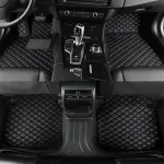 3D Front Rear Waterproof Carpets Car Floor Mats Cover PU Leather For Volkswagen Golf/GTI/Golf-R