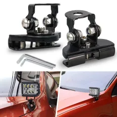 অফ রোড SUV ATV 4WD এর জন্য 2pcs ইউনিভার্সাল পিলার হুড অ্যাডজাস্টেবল মাউন্টিং ব্র্যাকেট LED ওয়ার্ক লাইট মাউন্টিং ব্র্যাকেট হোল্ডার