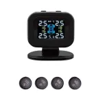 Mini Car TPMS Tire Pressure Monitoring System with External Tire Pressure Sensor Temperature Monitor LCD Display