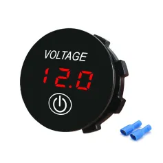 LED Dijital Voltmetre 12V Su Geçirmez Voltmetre Akü Test Cihazı Dijital Dokunmatik Ekran Paneli ile Araba ve Deniz için