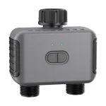 SGW08MZ Tuya Zigbe 2 Zones Smart Irrigation Timer Digital Programming Watering Schedules Sprinkler Drip Irrigation System Voice Control with Alexa Google Assistant