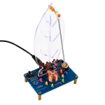HU-076 DIY Electromagnetic Swing Kit USB to DC 5V Adjustable Amplitude LED Lights Stable Oscillation Magnetic Drive System