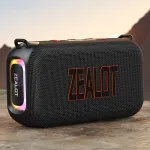 ZEALOT S85 50W bluetooth Speaker Portable Speaker Double Drivers HiFi Powerful Bass 8000mAh Large Battery RGB Colorful Light Wireless Subwoofer