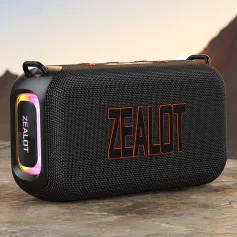 ZEALOT S85 50W bluetooth Speaker Portable Speaker Double Drivers HiFi Powerful Bass 8000mAh Large Battery RGB Colorful Light Wireless Subwoofer
