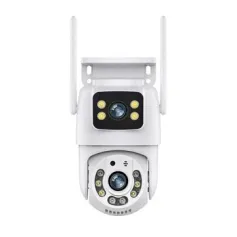 Y21 2MP + 2MPワイヤレスデュアルレンズ防犯カメラ360°パノラマAIトラッキングカラーナイトビジョン双方向オーディオ防水モーション検出リアルタイムアラート屋外監視カメラ
