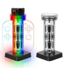 JYS JYS-NS2279 Switch2 Joy-Con 4 in 1 Charging Dock RGB Gaming Lights Vertical Organizer Fast Charging Docking Station Switch Accessories