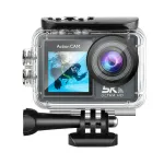 AT-M40R 5K 30FPS యాక్షన్ కెమెరా 4K 60FPS డ్యూయల్ స్క్రీన్ 170° వైడ్ యాంగిల్ 30M వాటర్ ప్రూఫ్ స్పోర్ట్ కెమెరా విత్ రిమోట్ కంట్రోల్ సైకిల్ డైవింగ్ క్యామ్