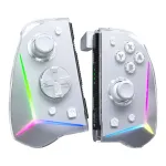 EasySMX S15 L/R Split Joypad Wireless RGB Controller Compatible with NS/OLED 6-Axis Gyro Swappable Metal Thumbsticks Mechanical Buttons Adjustable 4-Speed Vibration Remappable Back Buttons