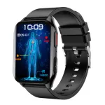 M3 1.95-inch HD Screen 128MB ECG Blood Glucose Monitoring bluetooth Call Heart Rate Blood Pressure SpO2 Monitor Sleep Monitoring Body Composition Analysis Uric Acid Lipids Detection Met Function Breathing Exercise HRV Function IP67 Waterproof Smart Watch