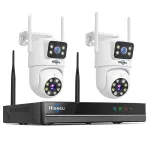Hiseeu 6MP WiFi Dual Lens Camera Security Camera System Kit 3K IP Cameras with 10CH NVR Recorder Set P2P Video CCTV Surveillance System