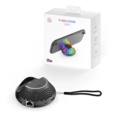 Pou Switch2 lame televizyon Dock Estasyon ak RGB Limyè Videyo Konnvètè Baz JYS-NS2289