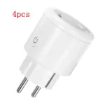 4PCS CROSIKO BSD34EU 16A Smart Zigbee3.0 EU Socket with Electricity Statistics APP Remote Power Monitor Timing Function Works with Alexa Google Assistant Voice Control