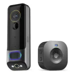 MR12 4MP WiFi Battery Video Doorbell Dual Camera 5200mAh Rechargeable Battery PIR Motion Detection Two-Way Audio Night Vision IP65 Weatherproof