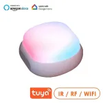 Tuya WiFi Smart Controller Universal Infrared RF Air Conditioner Switch Control RGB Light Atmosphere Lamp Remote APP Control Without Gateway Work with Alexa Google Home