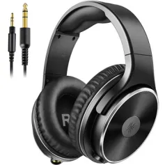 OneOdio Studio HiFi Headphone 50mm Dual Dynamic Drivers Hi-res Audio Mixing Recording 3.5mm 6.35mm Jack Wired Monitor Headphone for DJ Guitar PC