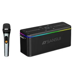 SANSUI G003 200W Speaker bluetooth Speakers with Microphone 98mm*2 58mm*2 Drivers DSP Chip RGB Lighting 18500mAh Battery TWS IPX6 Waterproof Hands-free Call Support TF Card USB AUX Outdoors Portable Speaker