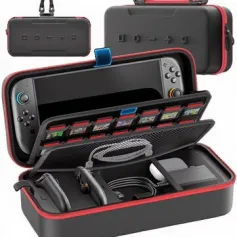 for Switch 2 & Switch Original & Switch OLED Large Storage Bag Anti-Scratch Waterproof Travel Carrying Case for Nintendo Switch