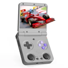 Miyoo Flip V2 128G 3.5-inch IPS Screen Handheld Flip Game Console Built-in 10000+ Games Dual Analog Sticks 2.4G/5G WiFi 3000mAh Battery 20+ Emulators Support HD Projection Video Player Console