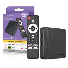 Mortal T1S 2+8G 4K Android 14.0 TV Box Allwinner H313 Quad Core Support 2.4G/5.8G Dual WiFi&BT5.0 Voice Control Portable Set Top Box
