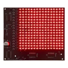 SMD Dot Matrix Advertising Screen Kit 256 LED 5V DC Pre-Programmed Microcontroller DIY Electronics Row Scanning PCB Board for Customizable Signage Displays