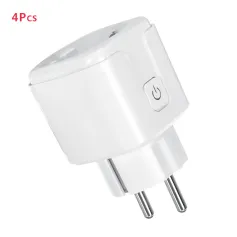 4Pcs CROSIKO BSD33EU 16A Zigbe3.0 Smart Socket EU Power Monitoring Timing Function Countdown Voice Remote Control Works with Alexa Google Assistant